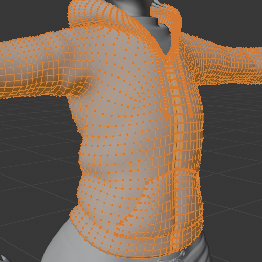 Blender custom made clothing example