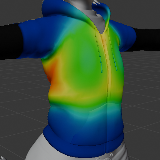Blender clothing fitting example